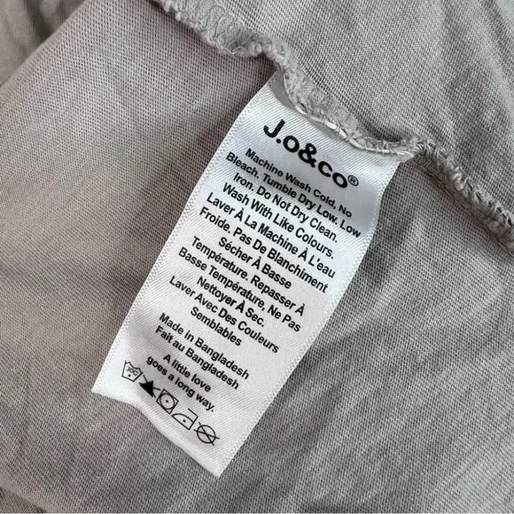 J.o & co tshirt tee cream Beige Crop Top cropped short style shirt grey - Picture 7 of 8